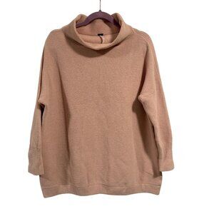 Free People Ottoman Slouchy Peach‎ Oversized Tunic Sweater Size S